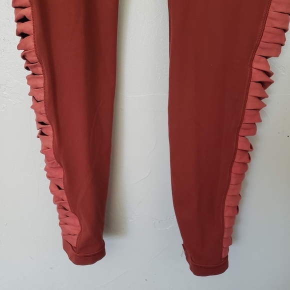 Athleta Salutation 7/8 Tight in Powervita Terracotta Workout Leggings Athletic - Picture 4 of 8